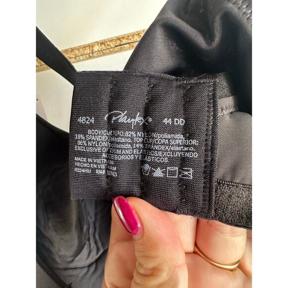 Playtex Secrets Balconette Full-Figure Wireless Bra 44DD Black - Picture 6 of 6